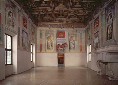 Vista de la Sala dei Cavalli, 1528 de Giulio Romano